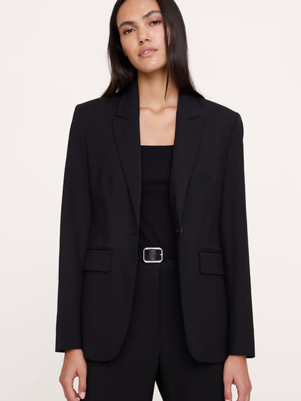 Banana Republic Lightweight Wool Black Blazer, size 2 Petite